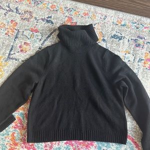 Madewell Black Resourced Cashmere Turtleneck Sweater Size M